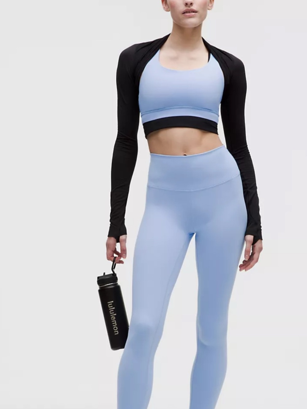 Set of two lululemon athletica pale Blue & lilac Highwaist legging EUC